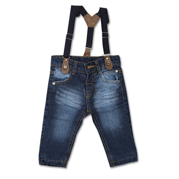 Blugi baieti 5016 cu bretele, 18-24 luni Blugi baieti 5016 cu bretele, 18-24 luni