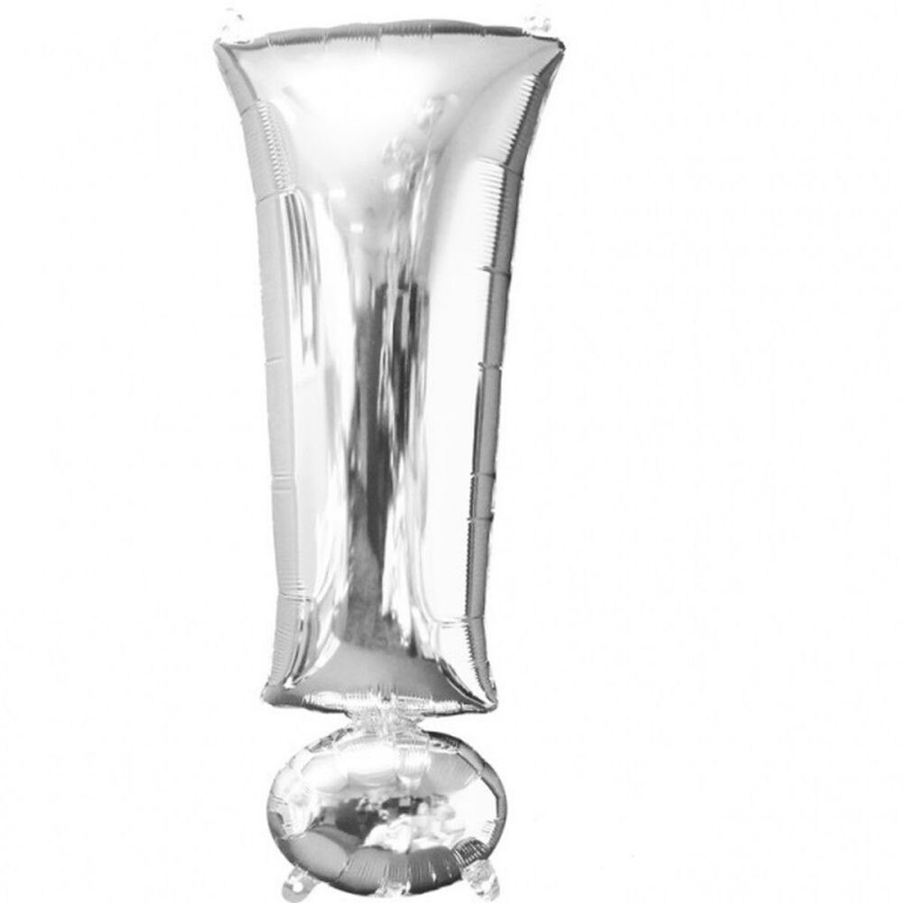 Balon Folie Mare Simbol ! Argintiu - 38 x 91 cm, Amscan 35688