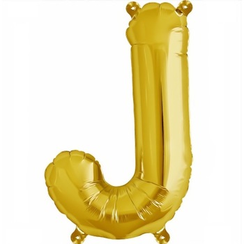 Balon folie litera J auriu - 41cm, Amscan 33031 Balon folie litera J auriu - 41cm, Amscan 33031