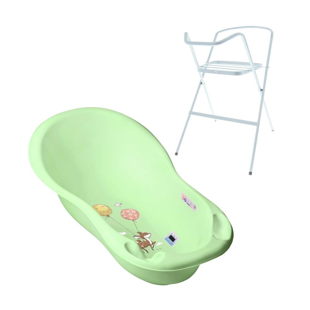 Set Cadita 102 cm cu suport metalic Forest Verde