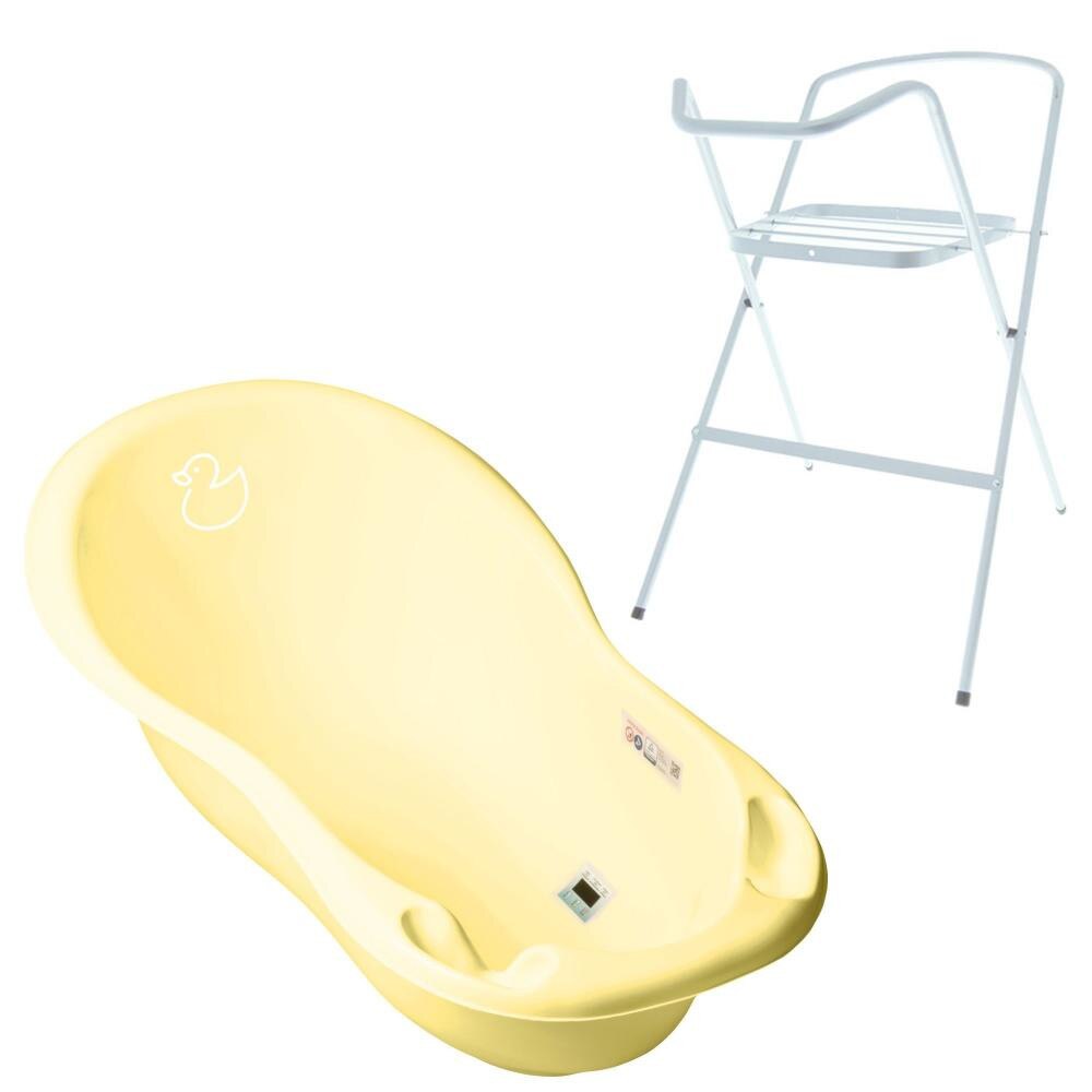 Set Cadita 86 cm cu suport metalic Duck Galben