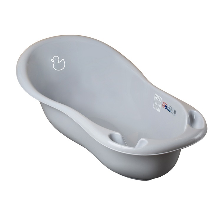 Cadita Tega Baby Duck 102 cm cu senzor de temperatura Gri