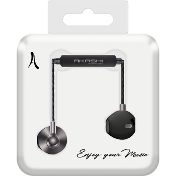 Casti Premium cu microfon AKASHI EarPods, Jack 3.5mm, Grey metal Casti Premium cu microfon AKASHI EarPods, Jack 3.5mm, Grey metal