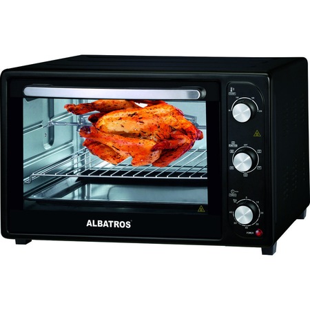 Cuptor electric Albatros A50BRCL2, Rotisor, Convectie, Lumina interioara, 50 litri, 2000 W, Negru