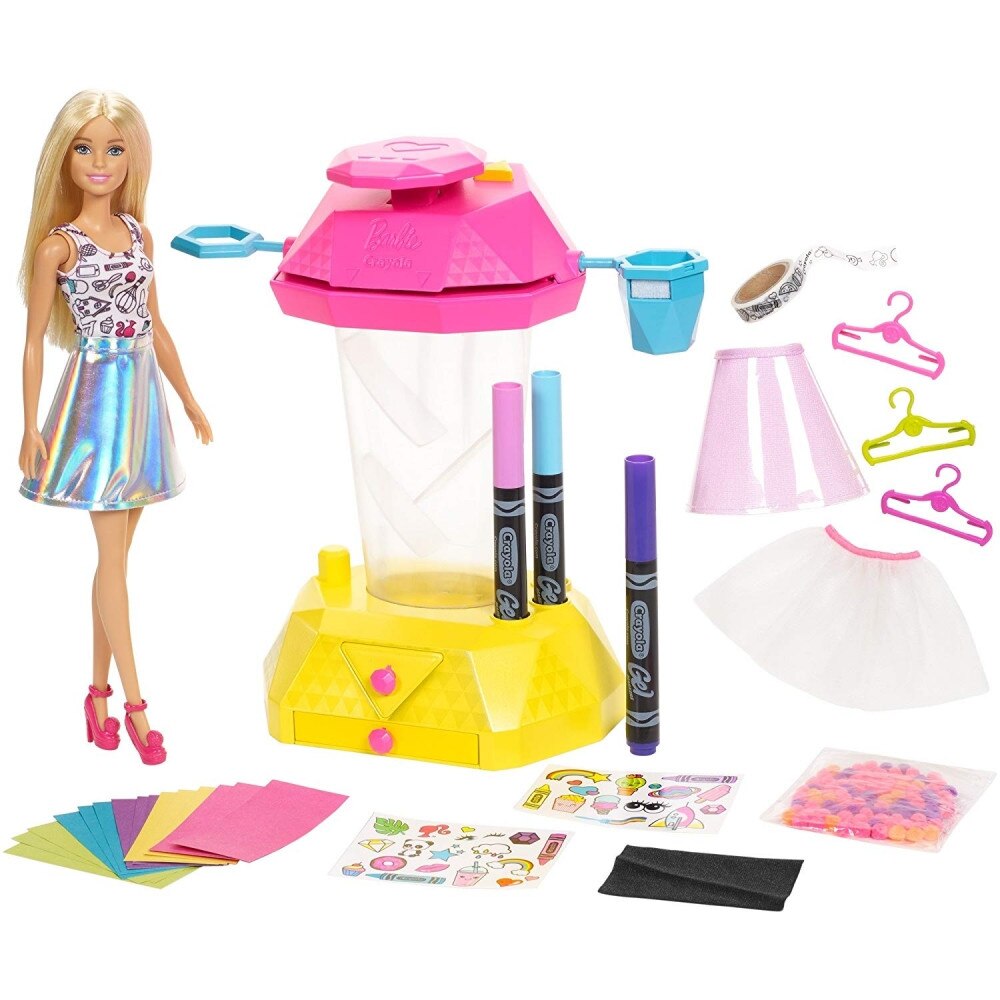 Set de joaca Mattel Barbie Crayola Confetti Skirt Studio