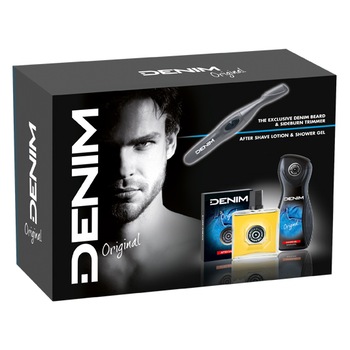 Set DENIM Original, Barbati: After Shave Lotiune, 100 ml +Dus Gel, 250 ml + Trimmer Set DENIM Original, Barbati: After Shave Lotiune, 100 ml +Dus Gel, 250 ml + Trimmer