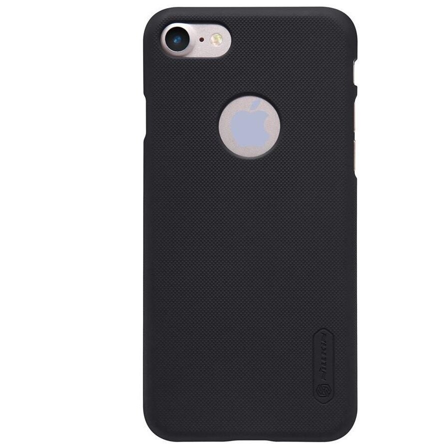 Husa Apple iPhone 8 Nillkin Frosted Shield Negru Folie de protectie