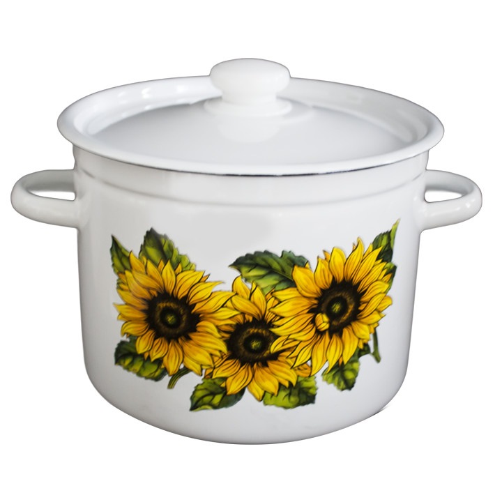 Raki zománcozott fazék 5,5 literes szénacél fedéllel