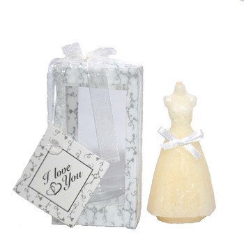 Marturii nunta Lumanare Rochie mireasa, 10 buc/set Marturii nunta Lumanare Rochie mireasa, 10 buc/set