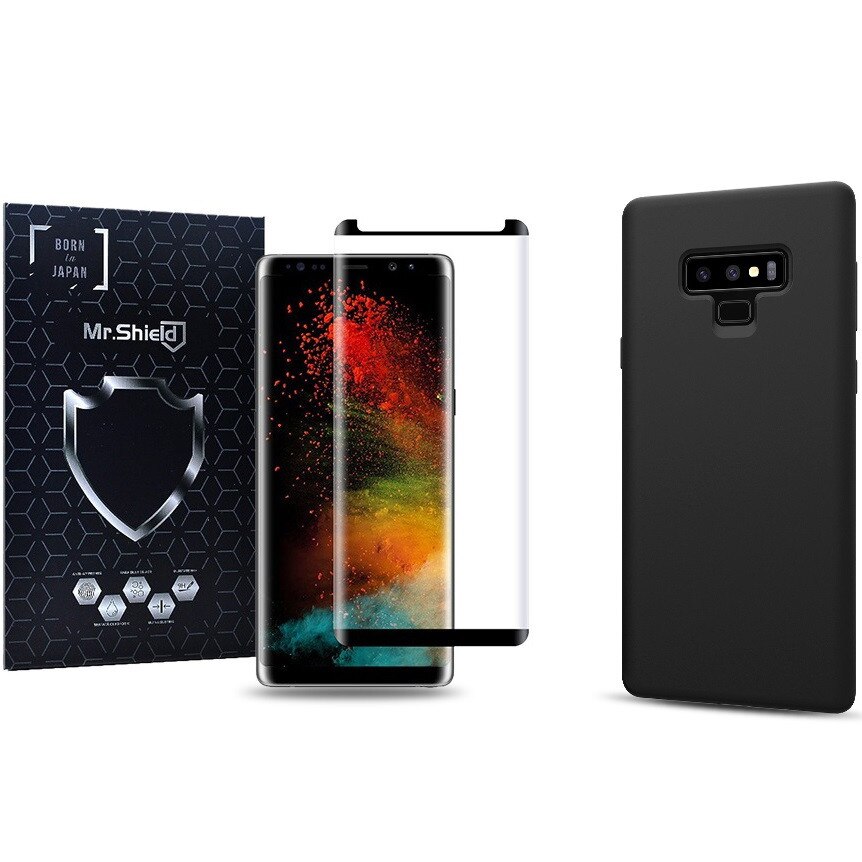 Pachet Husa Samsung Galaxy Note 9 Nillkin Originala Flex Pure + Folie de Sticla Mr.Shield