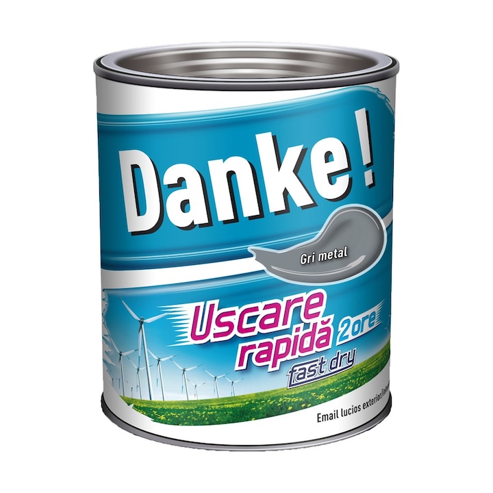 Vopsea lucioasa Danke Exterior Gri metal 2.5L