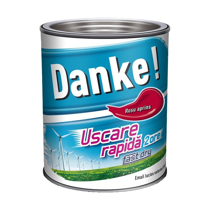 Vopsea lucioasa Danke Exterior Rosu aprins 0.75L