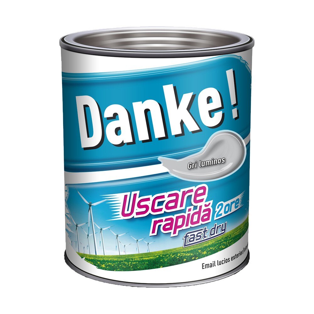 Vopsea lucioasa Danke Exterior Gri luminos 0.75L