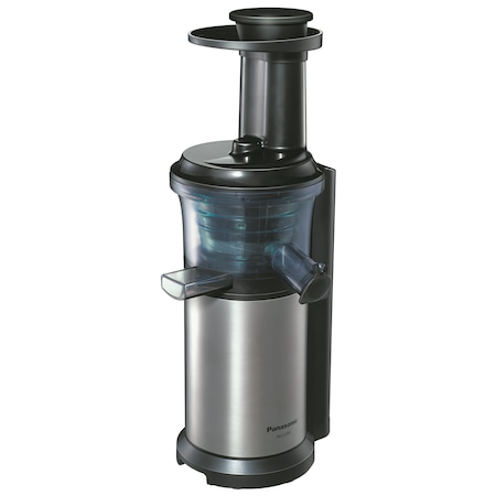 Storcator de fructe si legume cu melc Panasonic MJ-L500SXE, 150 W, Recipient suc 1.5 l, Recipient pulpa 2 l, Negru
