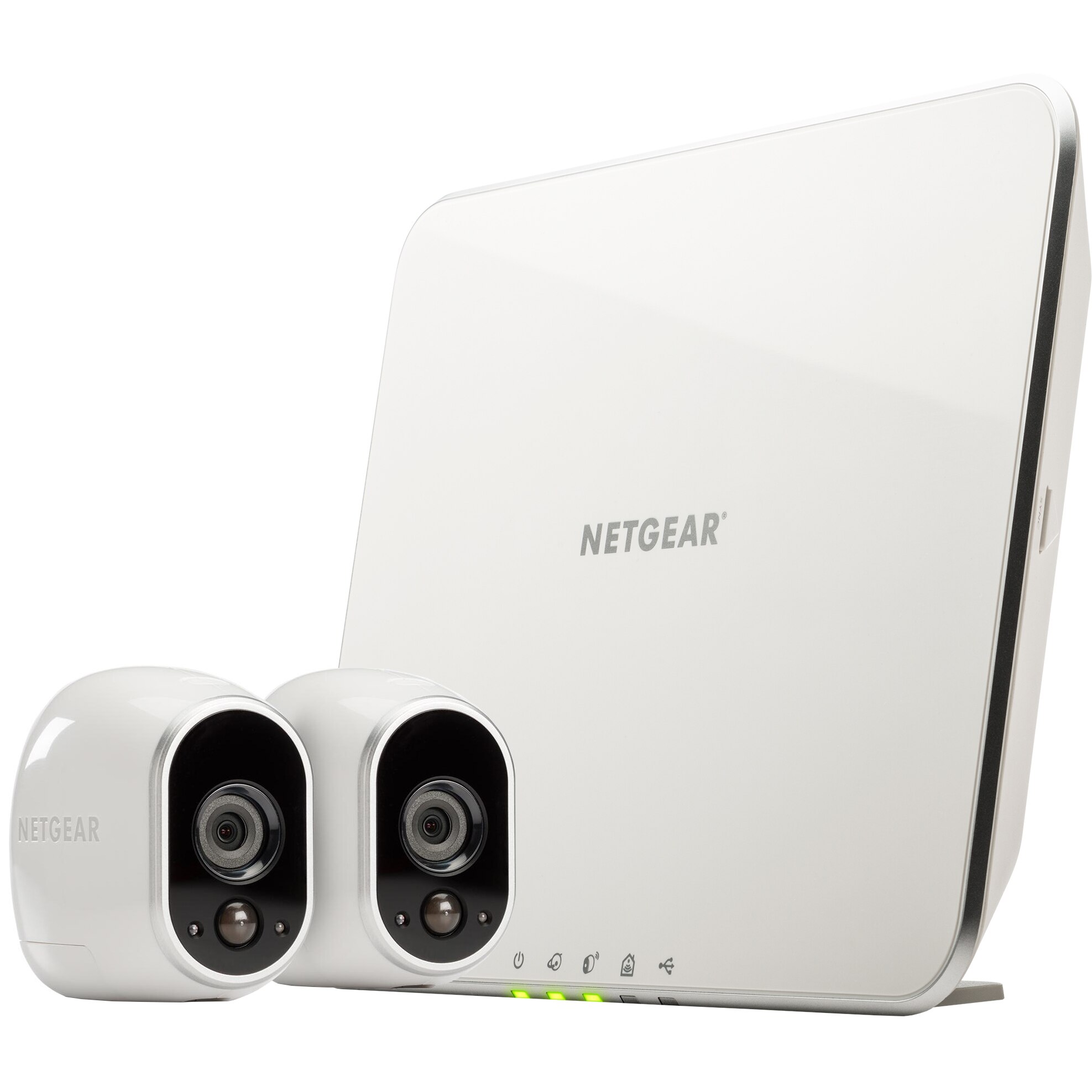Kit supraveghere video Wireless Netgear ARLO VMS3230, HD, Smart Home Base, Interior/Exterior, Alb