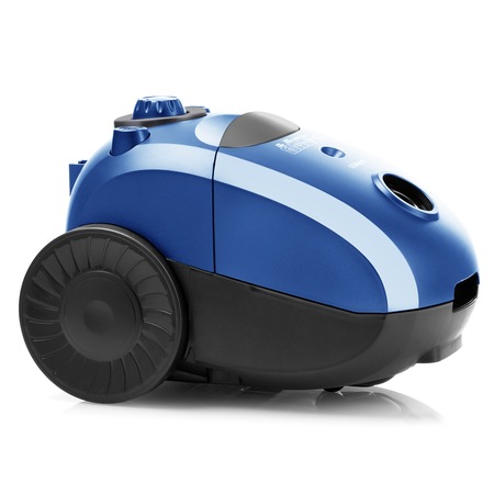 Aspirator cu sac Daewoo, 700 W, clasa A, 2.5 l capacitate, tub din plastic, control putere variabil, sac hartie, filtru evacuare normal, culoare: albastru