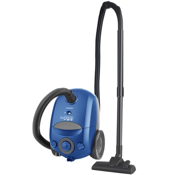 Aspirator cu sac Daewoo, 700 W, clasa A, 2.5 l capacitate, tub din plastic, control putere variabil, sac hartie, filtru evacuare normal, culoare: albastru Aspirator cu sac Daewoo, 700 W, clasa A, 2.5 l capacitate, tub din plastic, control putere variabil, sac hartie, filtru evacuare normal, culoare: albastru