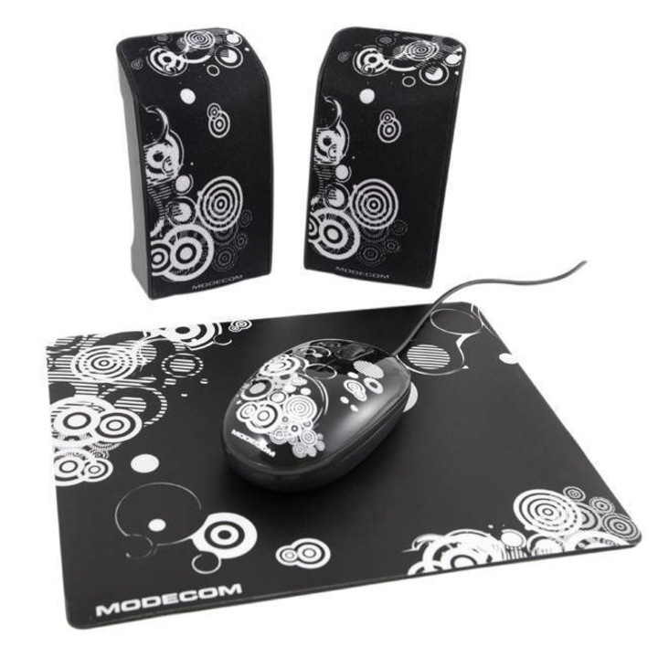 Boxe Modecom Mc-starter art 2.0 negru + mouse si mouse pad