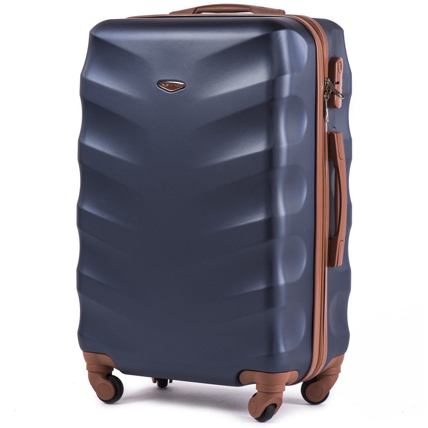 Troler Mediu, WINGS, ALBATROSS, ABS, 4 Roti, 65 cm, Bleumarin