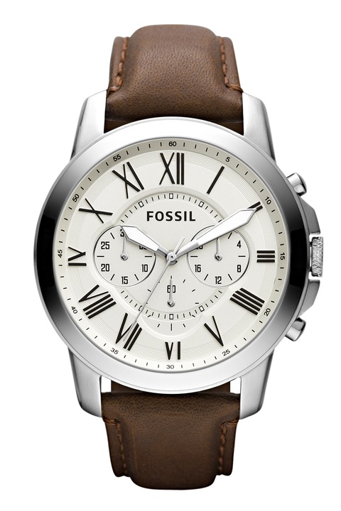 Fossil, Часовник Grant с кожена каишка, -