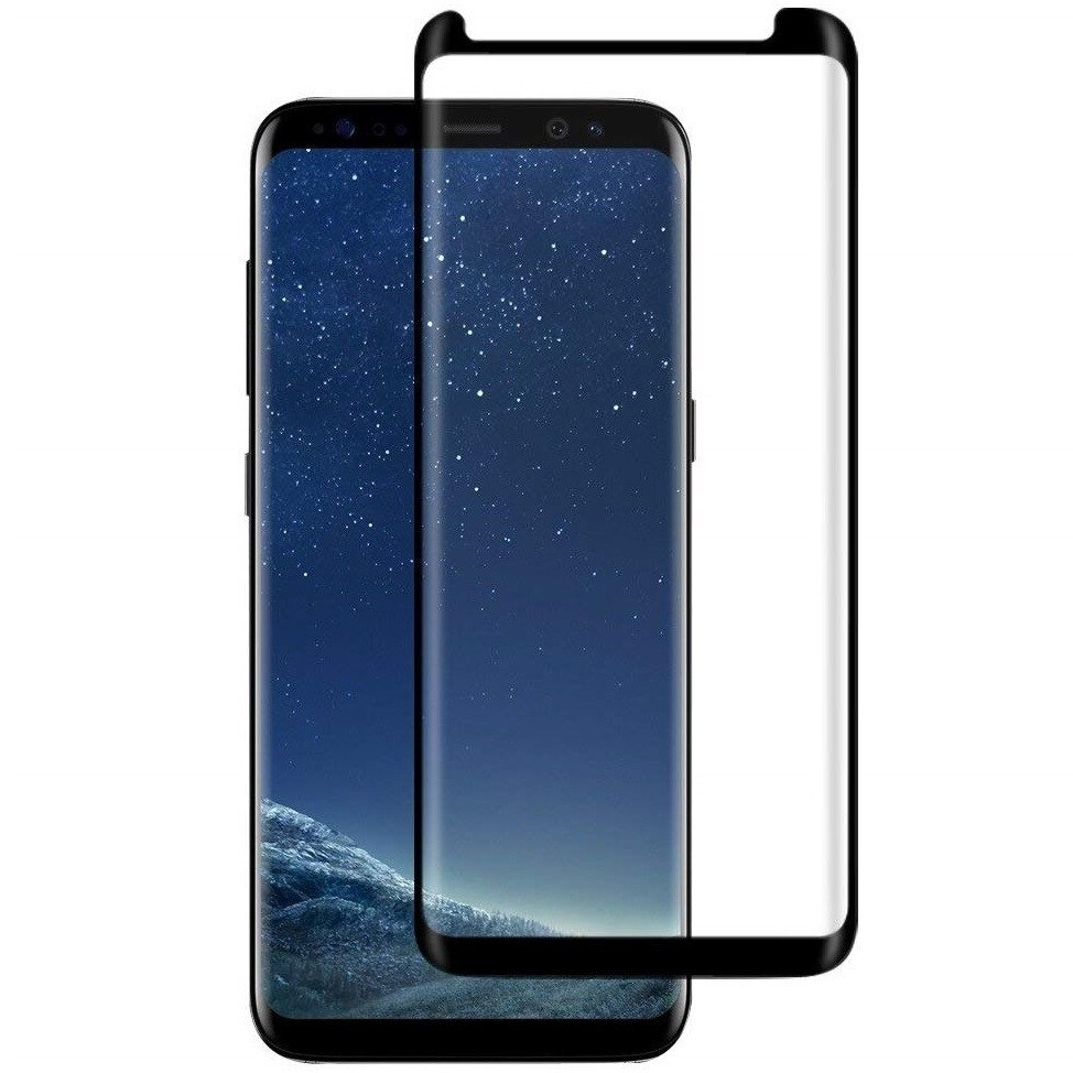 Folie sticla curbata Full Glue pentru Samsung Galaxy S8 Plus, Negru