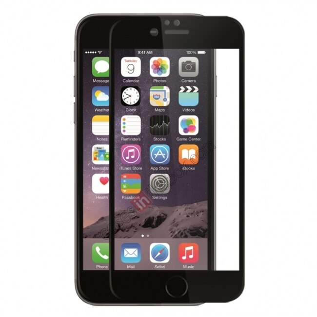 Folie sticla securizata Full Cover Full Glue pentru iPhone 6 / 6S, Negru