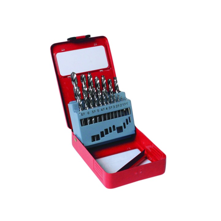 Set burghie metal 19 buc 1-10 mm 20337 Profesional
