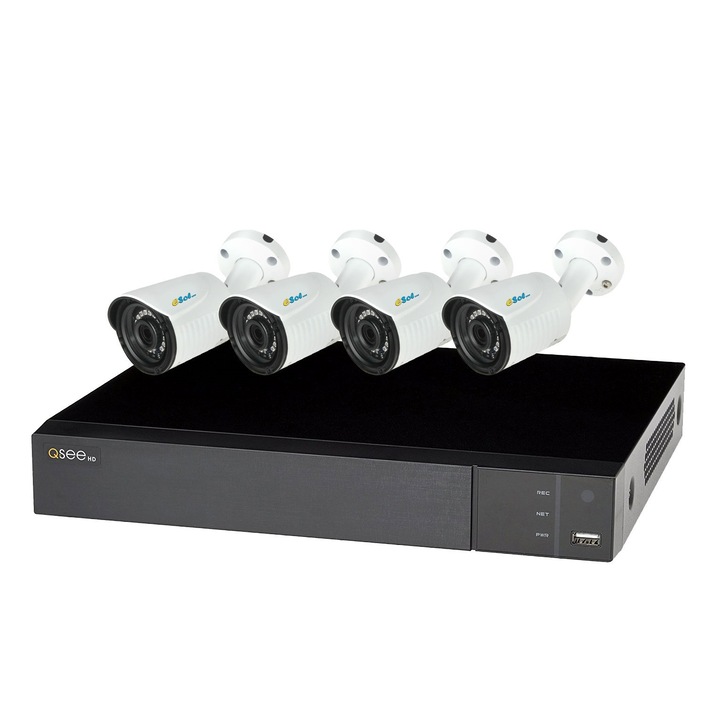 Kit Supraveghere Video, 8MP, 8CH POE, Nocturna, 30m, 4 canale playback