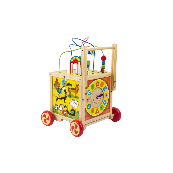 Cub Lemn Antepremergator , 7 in 1 diverse activitati , varianta in limba romana , Picodino®