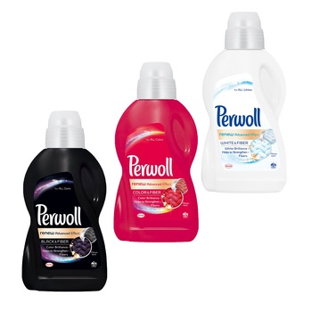 Pachet promo 3 x Detergent lichid Perwoll Renew Advanced Black & White & Color, 15 spalari, 900 ml Pachet promo 3 x Detergent lichid Perwoll Renew Advanced Black & White & Color, 15 spalari, 900 ml