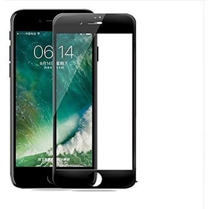 Стъклен протектор 5D Tempered Glass, Full Glue за Apple iPhone 6 Plus, Черен