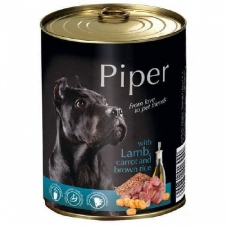 Piper Adult, carne de miel, morcovi si orez brun, 800 g