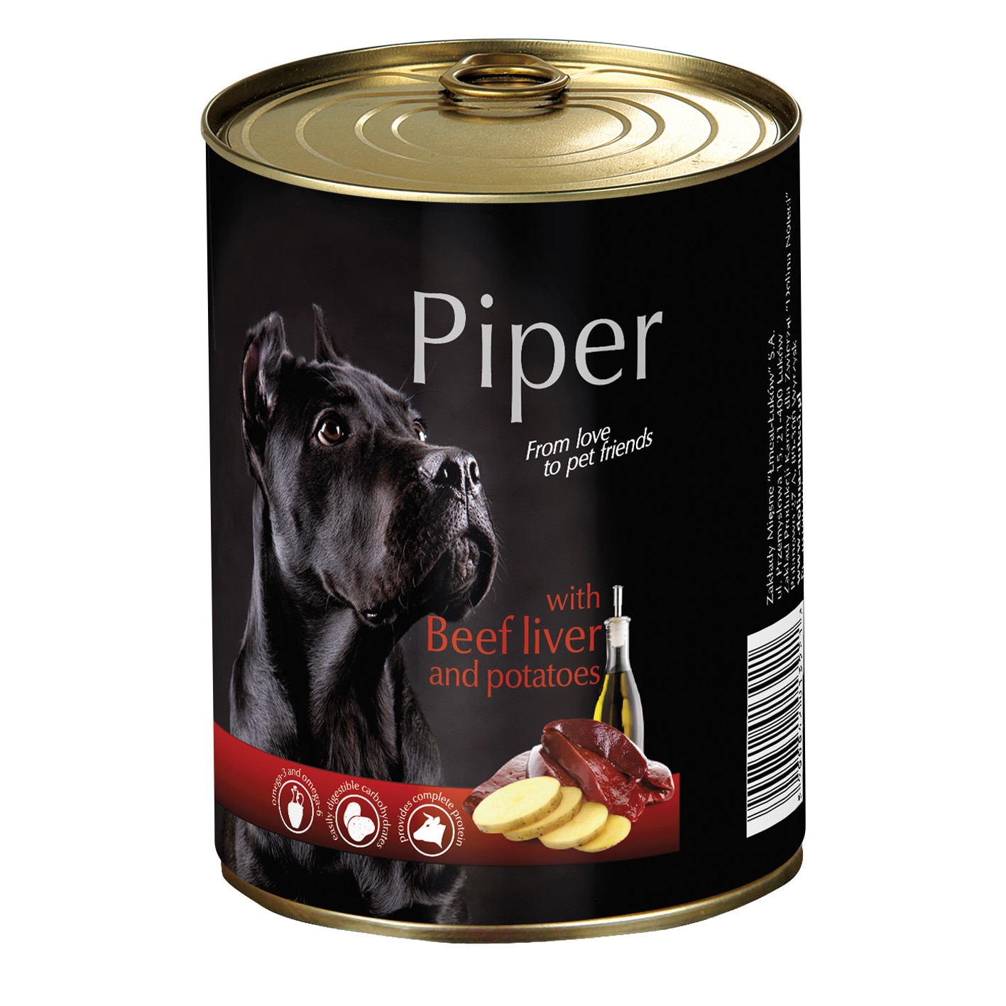 Hrana umeda Piper Adult, Ficat de Vita si Cartofi, 800 g
