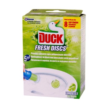 Odorizant toaleta Duck Fresh disc aparat+rezerva Lime ,36ml Odorizant toaleta Duck Fresh disc aparat+rezerva Lime ,36ml