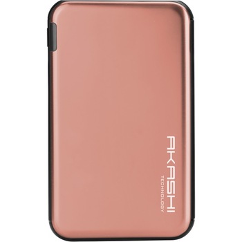 Acumulator extern ultra-slim AKASHI aluminium 5000mAh Rose Gold Acumulator extern ultra-slim AKASHI aluminium 5000mAh Rose Gold