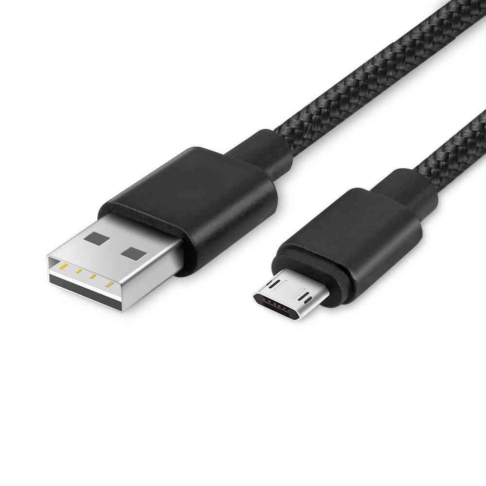 Cablu Date si Incarcare Micro Usb Cablu Panza Culoare Negru pt Telefon Tableta