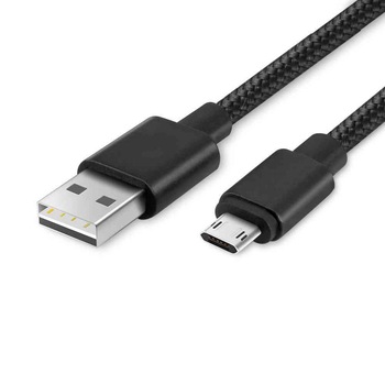 Cablu Date si Incarcare Micro Usb Cablu Panza Culoare Negru pt Telefon Tableta Cablu Date si Incarcare Micro Usb Cablu Panza Culoare Negru pt Telefon Tableta