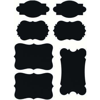 Set etichete autoadezive negre decorative-7 buc/set Set etichete autoadezive negre decorative-7 buc/set