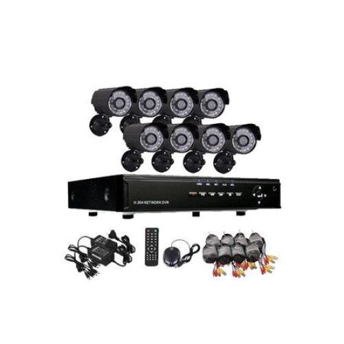Kit supraveghere 8 camere interior si exterior, CCTV, Ahd, 1080p