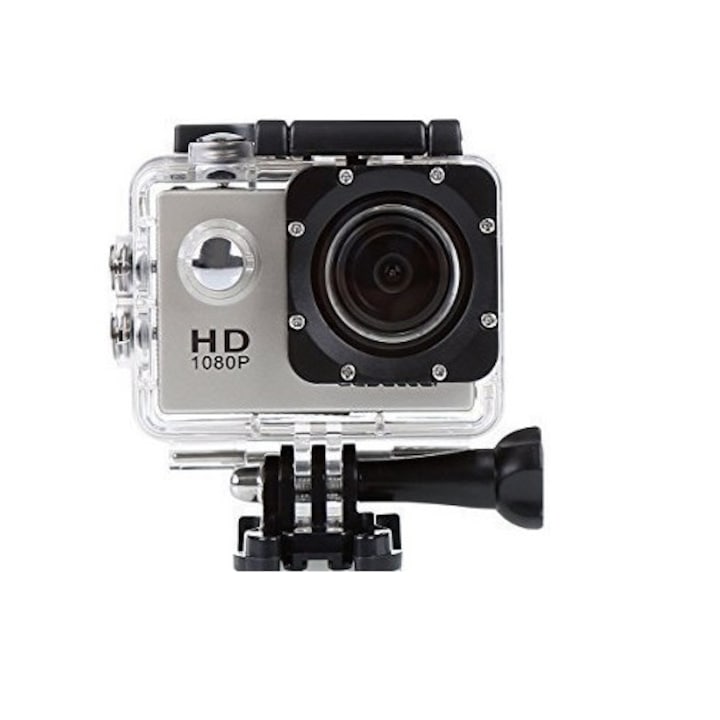 Спортна видеокамера, 1080P, HD Sports Cam, Waterproof 30 M, 2 ” LCD, Сребриста