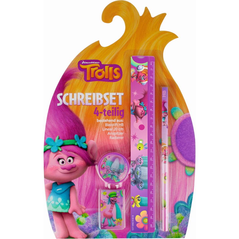 Set 4 piese de scris Trolls