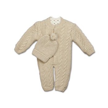 Salopeta tricotata fete 1727 Bej, 6-9 luni Salopeta tricotata fete 1727 Bej, 6-9 luni