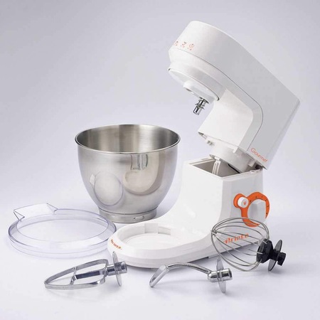 Mixer cu bol Ariete Gourmet Pastamatic 1597, 1000W, 6 viteze, Vas Inox 4L, Alb