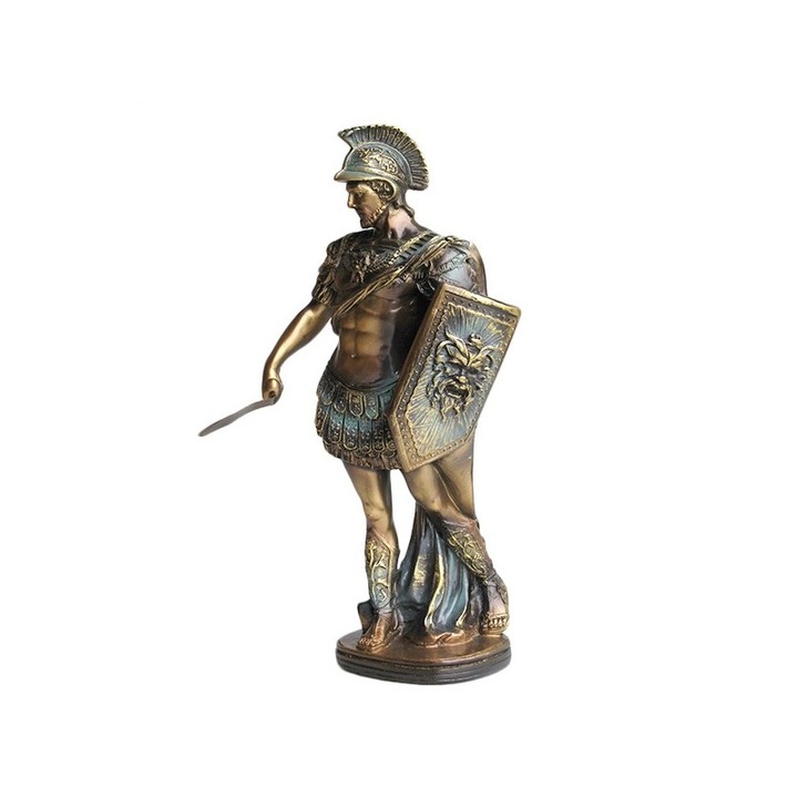 BV Római katona szobor pajzzsal és karddal, 15x31 cm