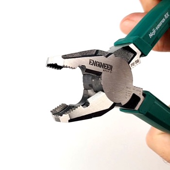 Cleste patent combinat Heavy Duty, Maner Bicomponent, ENGINEER PZ-59,extragere suruburi rupte,200mm,taie Ø3.2mm,300g,verde,fabricat in Japonia Cleste patent combinat Heavy Duty, Maner Bicomponent, ENGINEER PZ-59,extragere suruburi rupte,200mm,taie Ø3.2mm,300g,verde,fabricat in Japonia