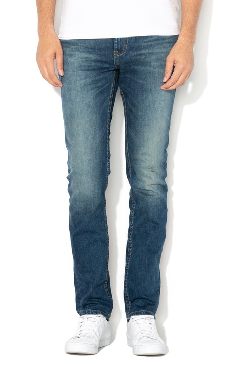 Tom Tailor, Blugi slim fit Josh 5, Albastru stins, W33-L34