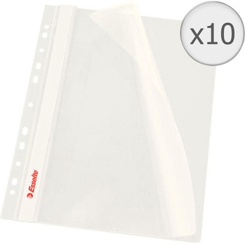 Set 10 dosare PP cu multiperforatii Esselte VIVIDA, A4, Alb Set 10 dosare PP cu multiperforatii Esselte VIVIDA, A4, Alb