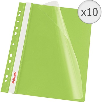 Set 10 dosare PP cu multiperforatii Esselte VIVIDA, A4, Verde Set 10 dosare PP cu multiperforatii Esselte VIVIDA, A4, Verde