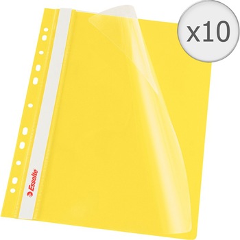 Set 10 dosare PP cu multiperforatii Esselte VIVIDA, A4, Galben Set 10 dosare PP cu multiperforatii Esselte VIVIDA, A4, Galben