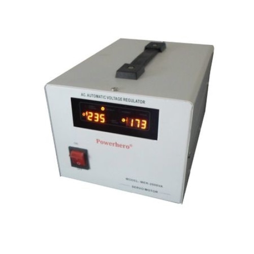 Stabilizator de tensiune cu servomotor, precizie ±3%, 1600W, Alb